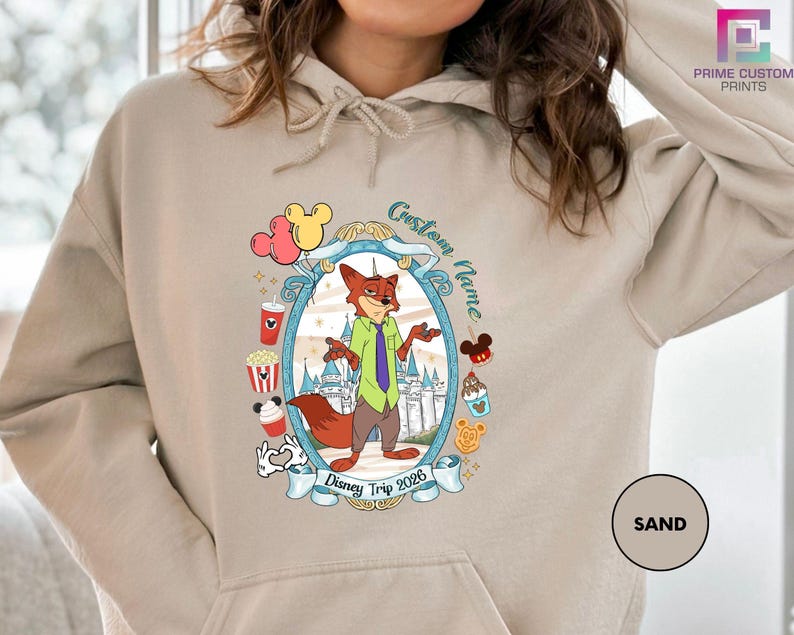 Camisetas personalizadas de todos los personajes para el viaje a Disney 2026, camisetas familiares a juego de Disney, camisetas de Zootopia de Disney, camiseta de viaje a Disney imagen 3