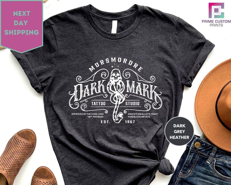 Wizard World Shirt, Dark Mark Tattoo Studio, Wizard Books Shirt, Book Reading Shirt, Wizard Vacation Shirt image 1