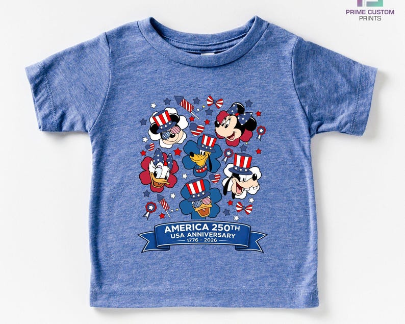 Mickey and Friends 4th July 2026 Shirt, Disney Independence Day Tee, Disneyland Family, Walt Disney World T-shirt image 2