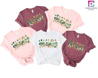 Disney St Patrick's Day Shirt, Disney Characters St Patrick's Family Matching Shirt, Mickey & Friends St. Patrick’s