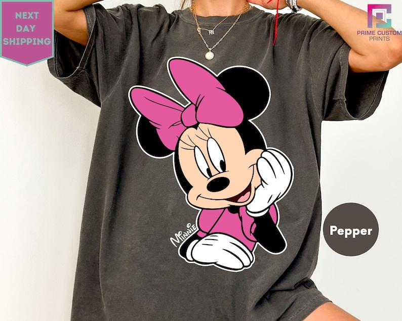 Disney Classic Minnie Mouse Shirt Retro Minnie T-Shirt for Disneyland Trip, Disneyland Holiday Family Matching Shirt, Disney Minnie Gift bild 1