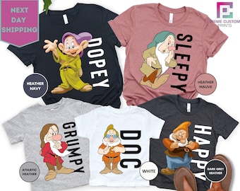 Seven Dwarfs Shirts, Seven Dwarfs, Disney Group Shirts, Snow White, Disney Family Shirts, Shirts for Family, Disney Tee