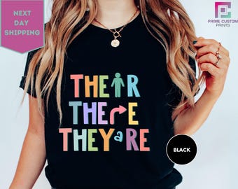 Their There They’re Grammar T-Shirt, English Teacher Shirt, Funny Grammar Shirt, Punctuation Shirt, Writing Shirt