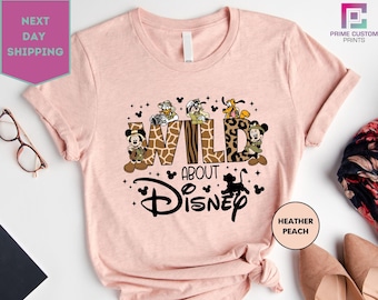 Wild About Disney Shirts, Lets Get Wild Disney T-shirt, Disney Trip Shirt, Disney Animal Kingdom Tee, Disney Safari Shirt