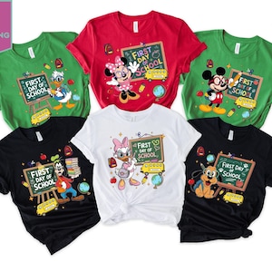 Disneyland Back To School T-Shirt, Mickey & Friends First Day of School T-Shirt, Happiest Teacher On Earth T-Shirt