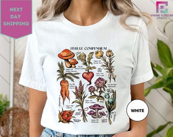 Hyrule Compendium T-Shirt, Hyrule Korok Shirt, Tears Of The Kingdom, Breath Of The Wild Tee, The Legend Of Zelda, Gamer Shirt