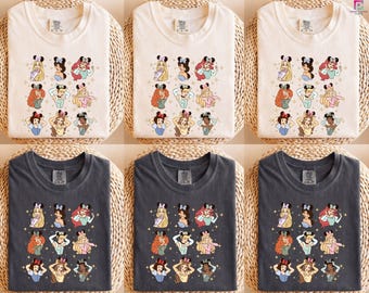Disney Princess Shirt, Watercolor Princess Shirt, Disney Trip T-Shirt, Cute Disney Princess T-shirt, Disneyworld Princess Girls Trip Shirt