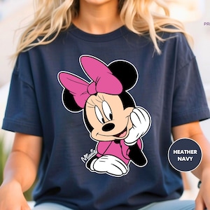 Disney Classic Minnie Mouse Shirt Retro Minnie T-Shirt for Disneyland Trip, Disneyland Holiday Family Matching Shirt, Disney Minnie Gift bild 2