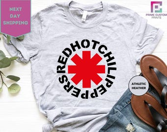Red Hot Chili Peppers Shirt, Black Summer T-shirt, Rock Band Tee, Funny Concert Shirt