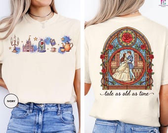 Vintage Tale As Old as Time Shirt, Retro Beauty And The Beast T-Shirt, Disneyland Princess Shirt, Disney Belle Beauty