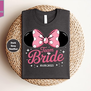 Disney Bridal Party Custom Shirt, Disney Bachelorette T-Shirt, Minnie Bride Shirt, Bride Squad Shirt, Disney Team Bride