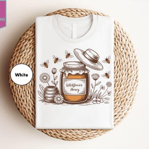 Vintage Bee Botanical T-Shirt, Honeycomb Doodle Shirt, Unique Honey Bees Shirt, Bee Lovers Tee, Bumblebees Shirt