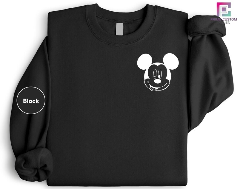 Mickey Classic Retro Disney Shirt, Vintage Mickey Tee, Mickey Mouse Shirt, Unisex Family Vacation Outfit, Customizable Double Side Shirt image 3