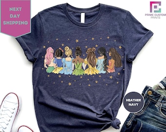 Retro Disney Princess Shirt, Watercolor Princess Shirt, Disney Trip T-Shirt, Disney Princess, Disneyworld Princess Gift