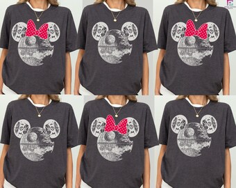 Retro Star Wars Couple Shirts, Mickey Death Star, Minnie Death Star, Star Wars Day Shirt, Disney World Family Shirts