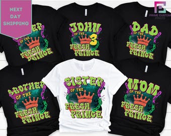 Personalized Fresh Prince Inspired Birthday T-shirt, Family Matching Shirts, Character Inspired Birthday Shirts