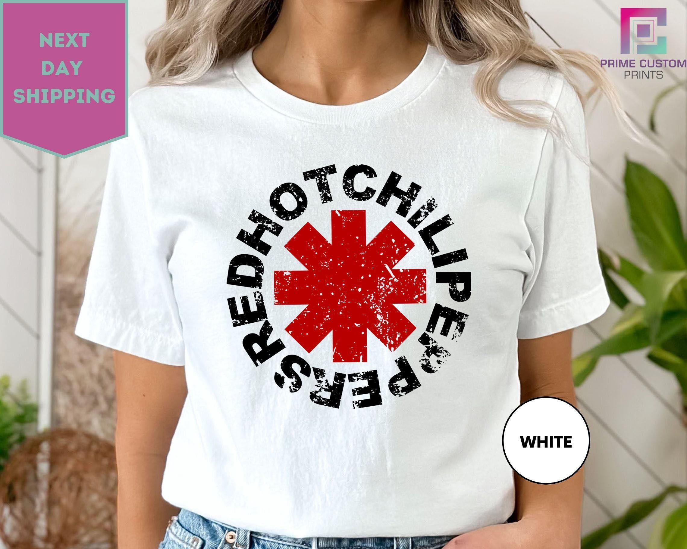 Red Hot Chili Peppers Scratch Logo Uomo T-Shirt Nero S 100% Cotone Regular