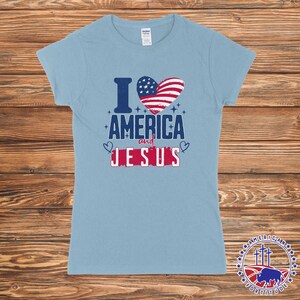 Love America & Jesus Women&#39;s Tee