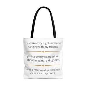 Board Game Enthusiast&#39;s Cozy Nights Tote Bag