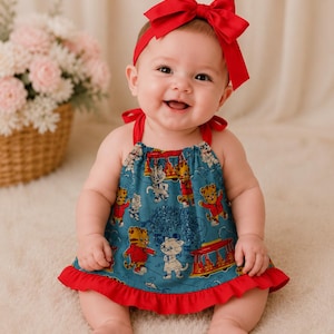 daniel tiger birthday dress Daniel tiger tutu set-Daniel tiger outfit-Daniel tiger dress