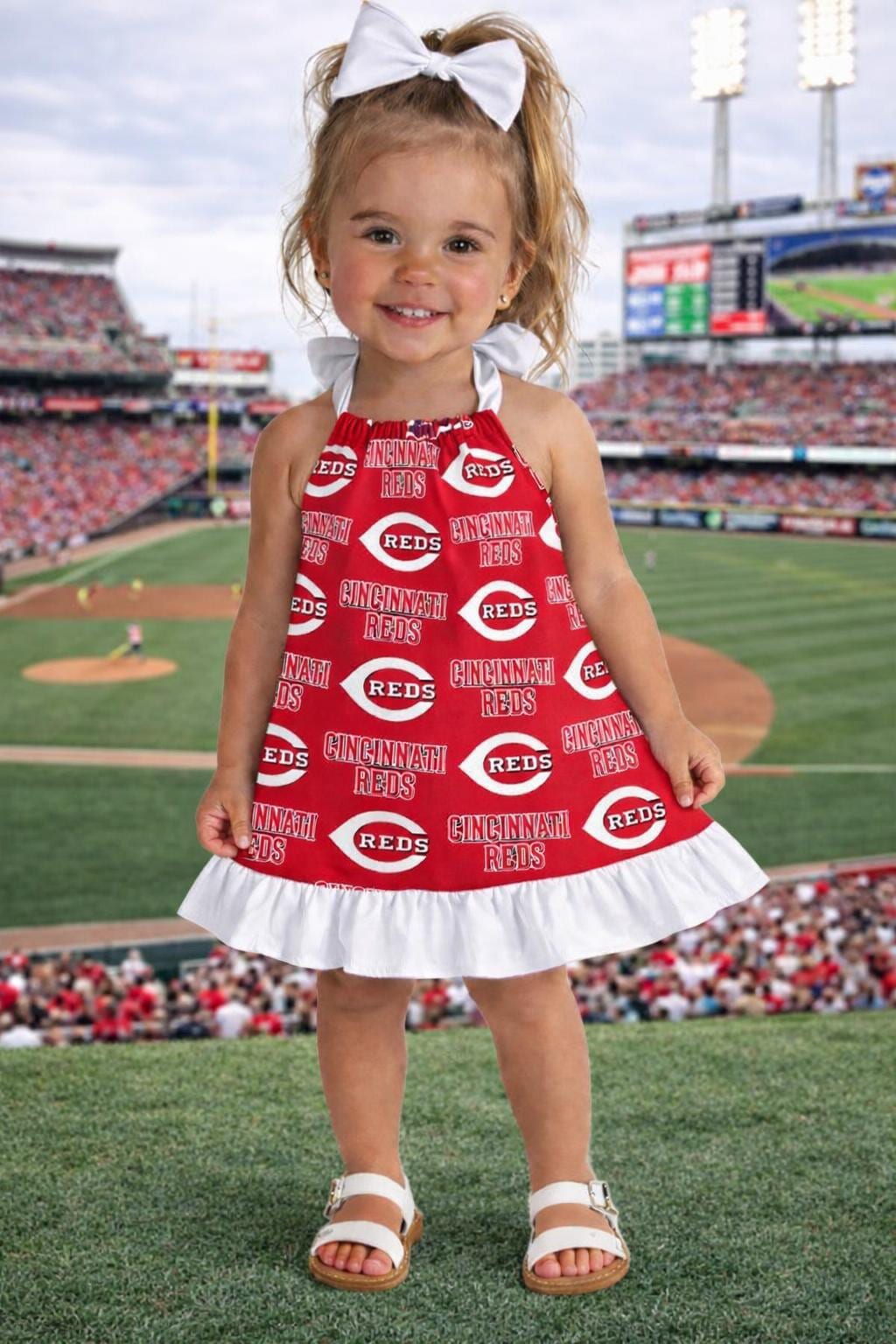 cincinnati reds dress Cincinnati Baseball Dress for Baby or Toddler