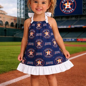 Astros Girls Dress - Etsy