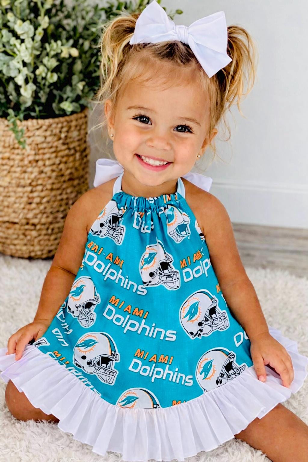 Miami Dolphins Dress - Etsy Miami Dolphins Dress - Etsy