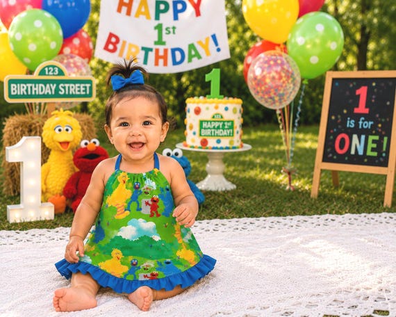 elmo birthday dress 2t Vintage Baby Monster Retro Party Dress, Cartoon Dress, Handmade Boutique Toddler Kbl97 tutus