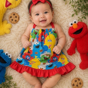 sesame street birthday dress Elmo Turning Dress SIZE:US 12 Colour:Floral first birthday photoshoot Skyraze Women's Modest Light