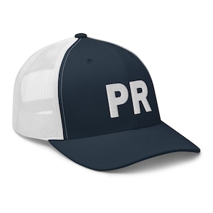 Puerto Rico Initials Unisex Adjustable Hat Mesh Trucker Cap