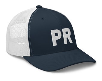 Puerto Rico Initials Unisex Adjustable Hat Mesh Trucker Cap