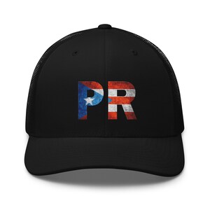 Puerto Rico Flag Unisex Adjustable Hat Mesh Trucker Cap