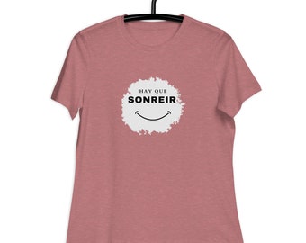 T-shirt comoda da donna Hay Que Sonreir