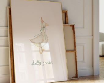 Grafika Silly Goose – Dekoracja ze zwierzętami gospodarskimi (do pobrania w wersji cyfrowej)