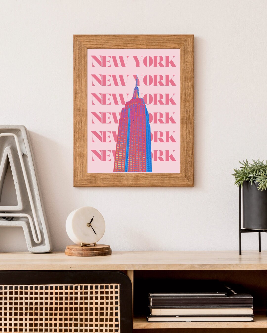 New York Art Print NY Wall Art New York State Poster Trendy New York