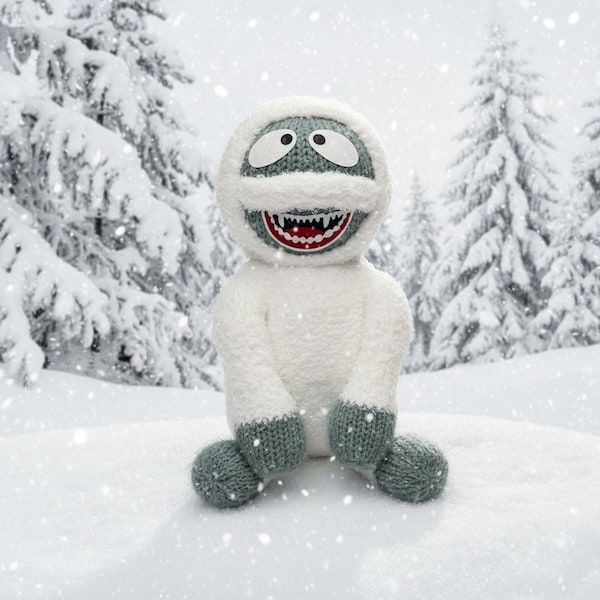 Stuffed Abominable Snowman Circular Knitting Machine Pattern for Addi/Sentro 46&22 Pin (PDF)