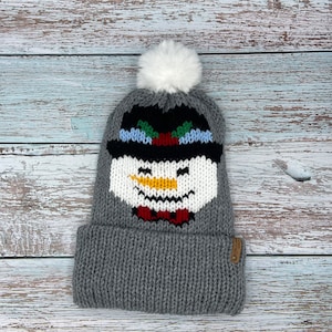 Snowman Hat PATTERN only/ Circular Knitting Machine