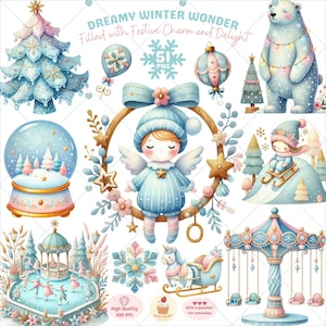 Imágenes prediseñadas de invierno de ensueño, imágenes prediseñadas de invierno pastel, imágenes prediseñadas de Navidad, imágenes prediseñadas de vacaciones, imágenes prediseñadas de parque de atracciones, imágenes prediseñadas de guardería, uso comercial