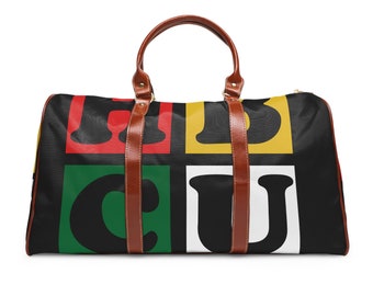 Black HBCU Waterproof Travel Bag