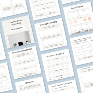 Editable Business Plan Template For Small Business Owners And Entrepreneurs | Editable in Canva | Small Business Planner | Canva Template