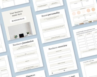 Editable Business Plan Template For Small Business Owners And Entrepreneurs | Editable in Canva | Small Business Planner | Canva Template