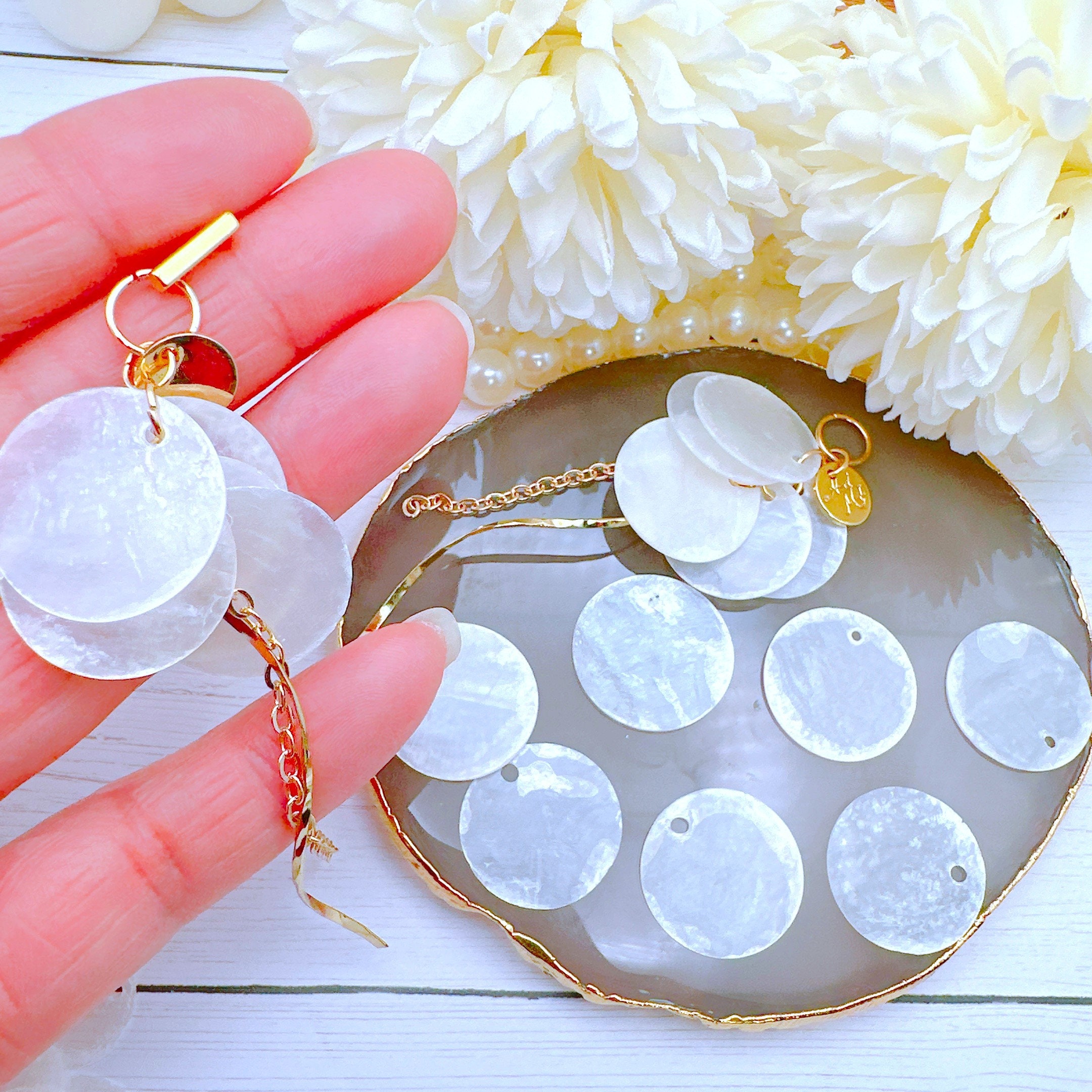 10/20/50/100/200pcs Natural Capiz Shell Round Discs 15mm/20mm/30mm, DIY ...