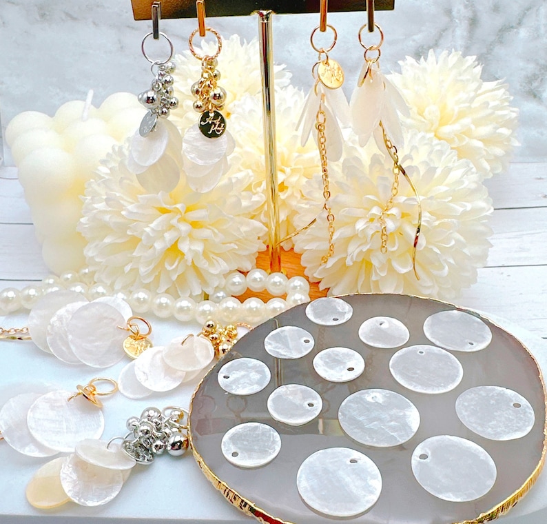 10/20/50/100/200pcs Natural Capiz Shell Round Discs 15mm/20mm/30mm, DIY ...