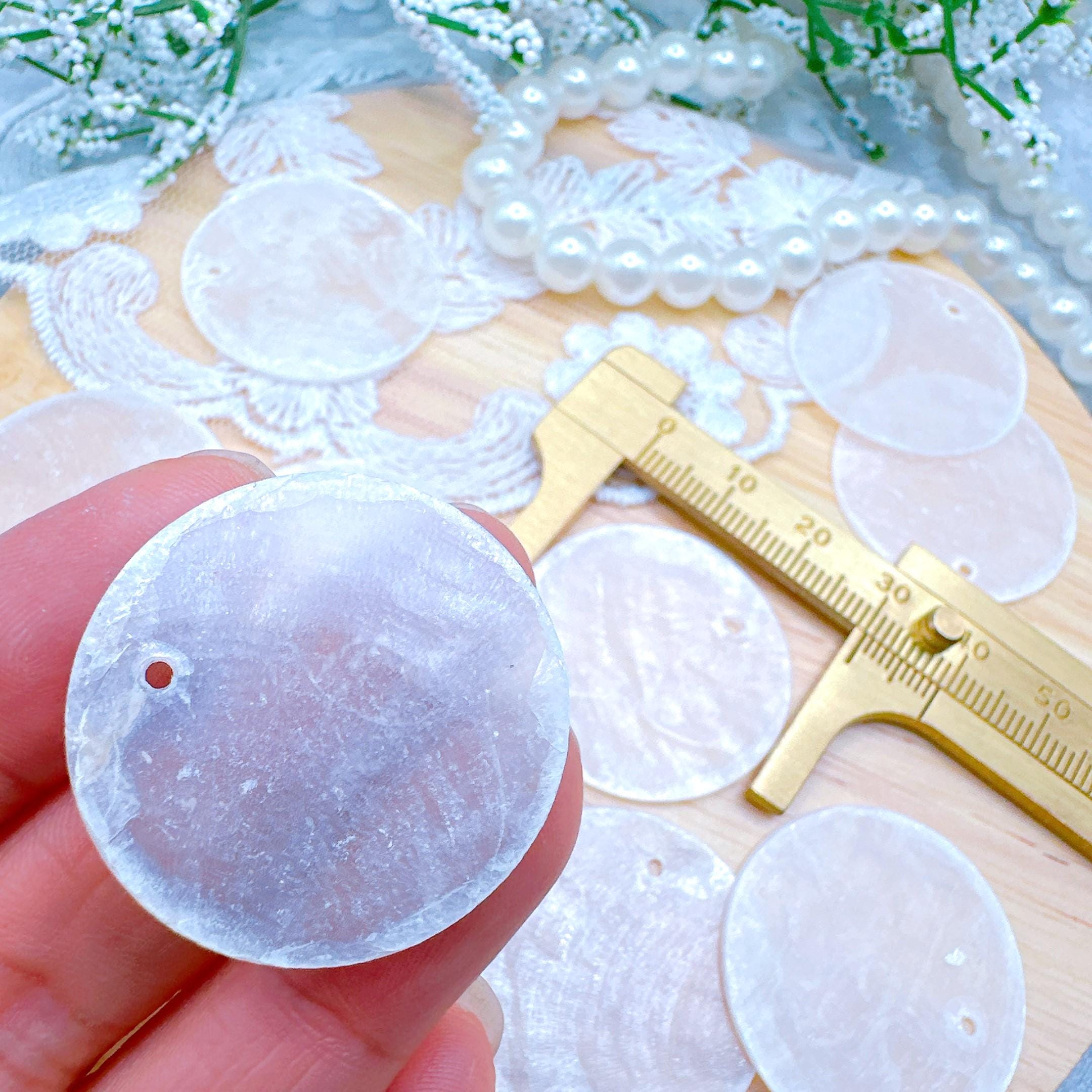 10/20/50/100/200pcs Natural Capiz Shell Round Discs 15mm/20mm/30mm, DIY ...