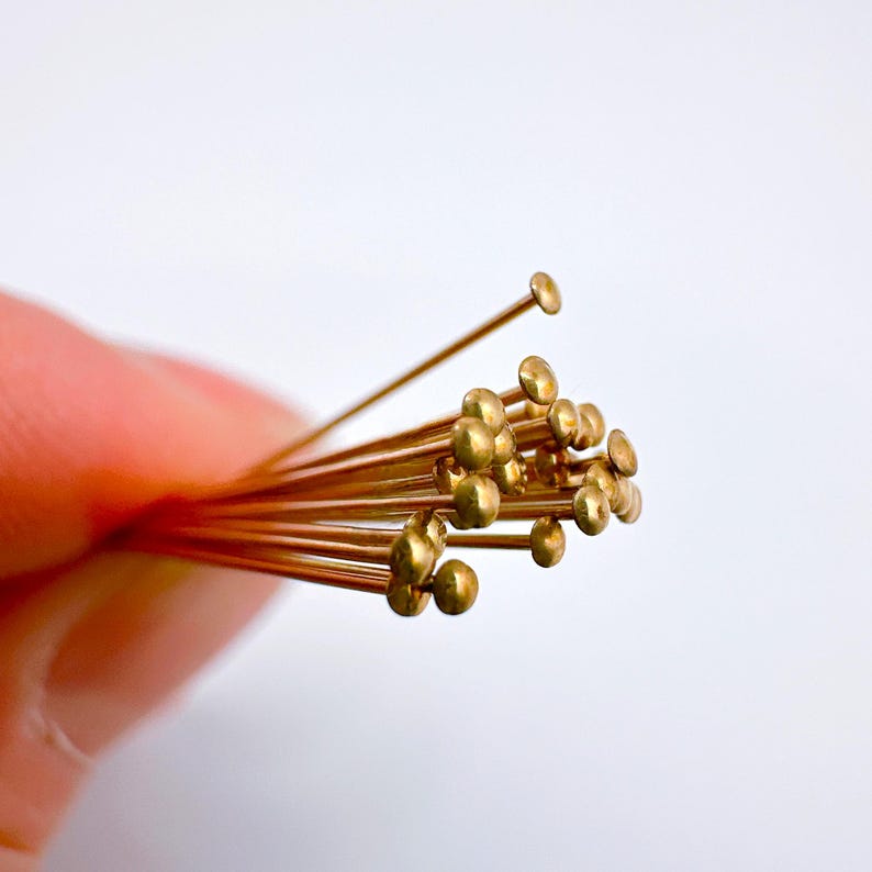 14K Gold Filled Flat Head Pins, 24 Gauge (0.4mm) & 26 Gauge (0.5mm ...