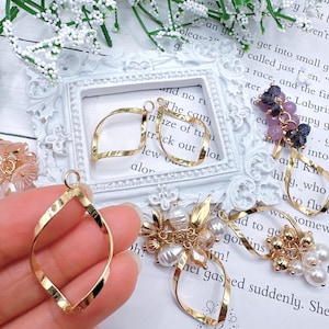 4pcs Spiral Figure Charms with Loop 20x31mm, Twisted Teardrop Shape Charms, Hollow Oval Hoops DIY Handmade Jewelry Earrings, Necklaces