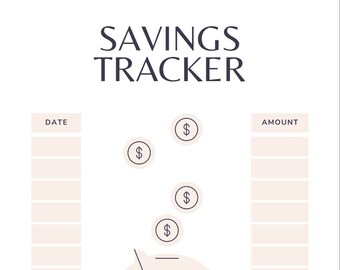 Piggy Bank Savings Tracker - Etsy