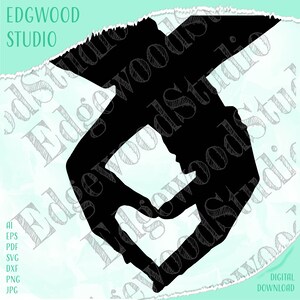 Mains, Coeur, Amour, Téléchargement numérique, Cricut, Silhouette, Fichiers coupés, Images vectorielles, Ai, Esp, Pdf, SVG, Dxf, PNG, JPG