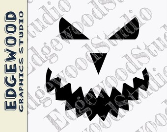 Plantilla para tallar calabaza con dientes de Halloween (descarga digital)