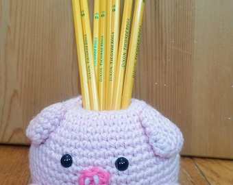 Pink Pig Vase
